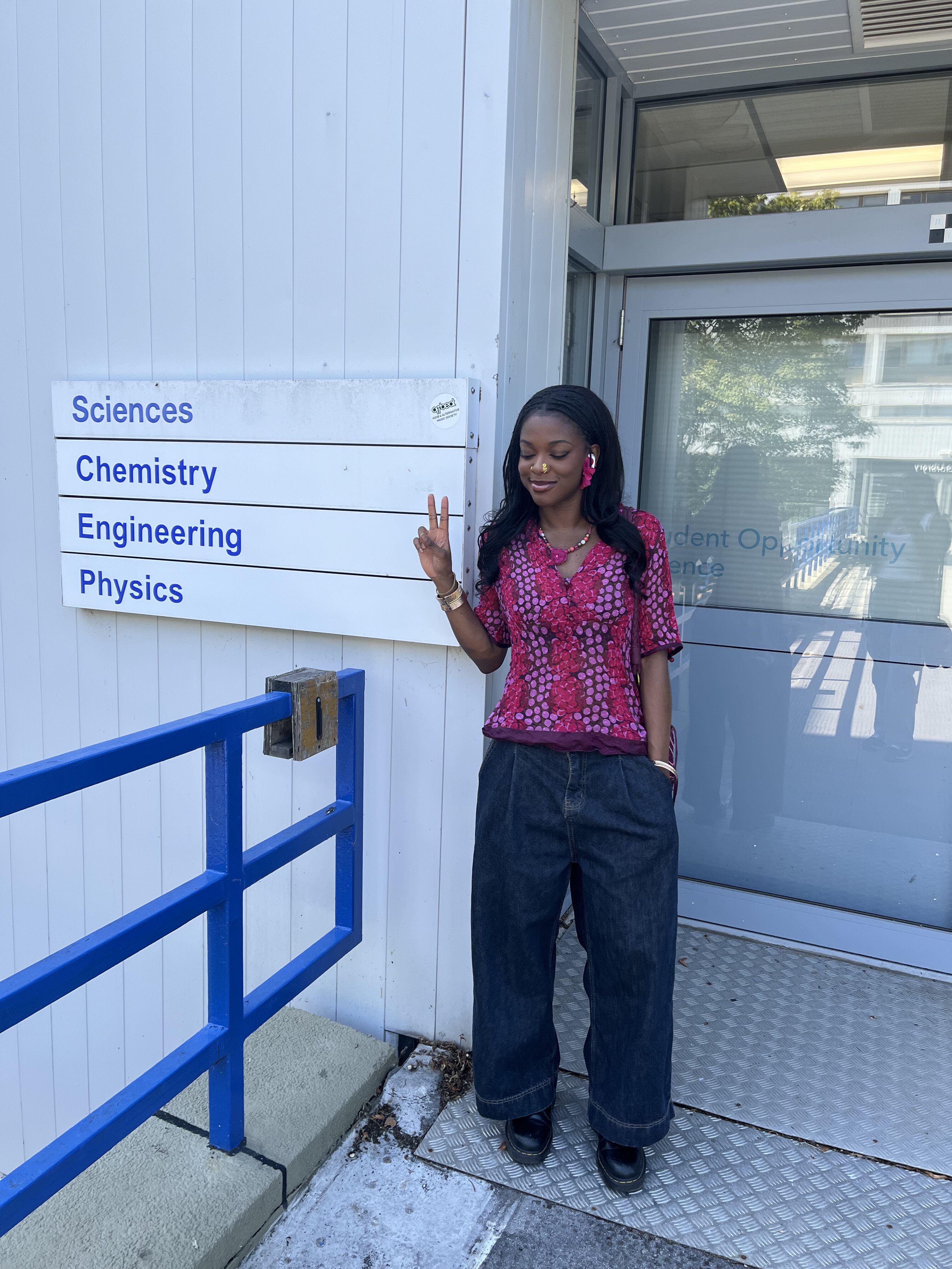 How to actually develop your personal style part 2 Casual alternative look with baggy straight-leg pleated jeans, a pink and purple polka dot shirt, and Doc Martens